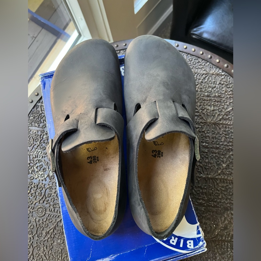 🖤BIRKENSTOCK LONDON OILED LEATHER BLACK CLOGS SHOES 43 10 - Picture 10 of 13